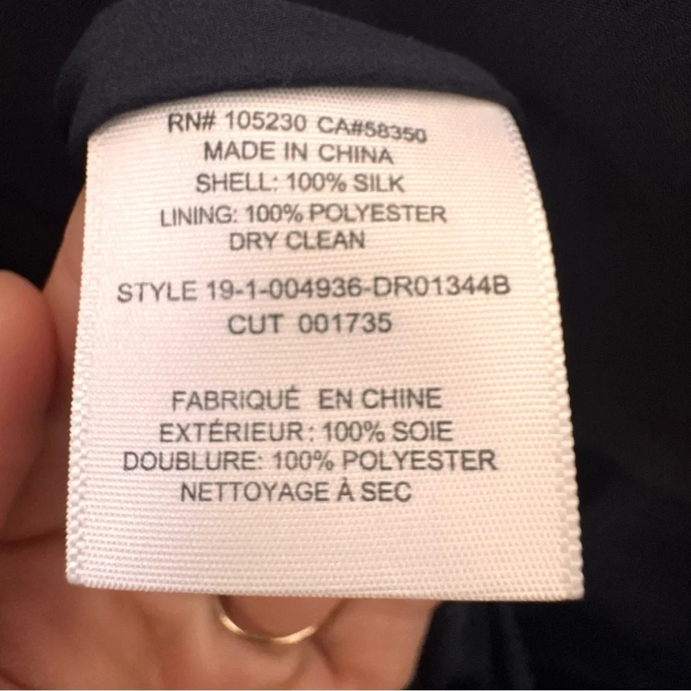 Joie 100% Silk Orita B Dress in "Midnight" Floral Black Pink Size 6 - Picture 15 of 15